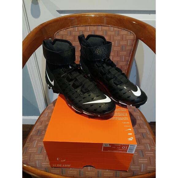 New Men\'s 10 Nike Force Savage Shark 2 Black Football Lineman Cleats AQ7722-001 main image 7